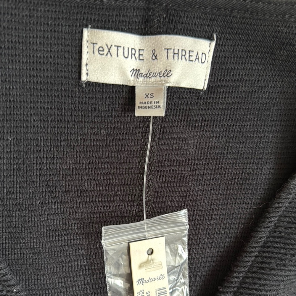 Button-Front Black Top - Picture 2 of 2